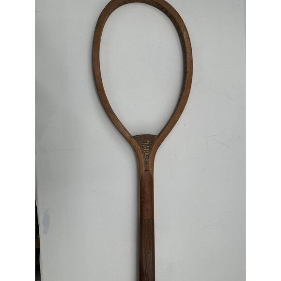 Antique 1900's Kent Pawtucket RI Harvard Cambridge Wood Tennis Racket Racquet - Picture 8 of 10